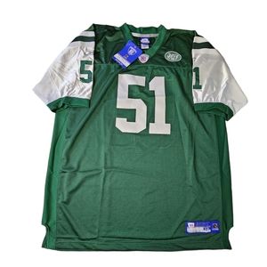 New York Jets Jonathan Vilma Reebok NFL Green Football Jersey Men's Size 56 NWT